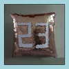 Pillow Case Bedding Supplies Home Textiles Garden Ll 11 Color Sequin Mermaid Cushion Er Magical Glitter Throw Ho Dhmtx