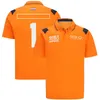 F1 Takım Üniforma Resmi Sürücü T-Shirt Erkekler Kısa Kollu Yarış Takım Kavur T-Shirt Polo Gömlek Özelleştirilebilir
