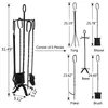 5 in 1 Multifunzione Flat Iron Cross Base Clean up Pellet Stufa a legna per camino Strumento per la casa el Camino Decorazione 220505