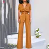 BubbleKiss Summer Fashion Jumpsuits Kobiety Elegancja kombinezon kombinezonu femme bodysuit solidny krótkie rękaw