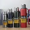 Butelka Thermos o dużej pojemności 500/750/1000/1500 ml ze stali nierdzewnej Przenośna butelka z wodą termiczną na zewnątrz filiżanka na herbatę 220423