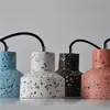 Hanglampen moderne terrazzo lichten Noordse ontwerp cement meerdere kleuren LED E27 hangende keuken slaapkamer woonkamer decorpendant