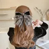 Europa och Amerika mode Simple Brodery Lace Bow Spring Clip Huvudbonad Temperament Sweet Girl Women's Hairpins Huvudbonader