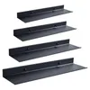 Bathroom Accessories Space aluminum Black Bathroom Shelves Kitchen Wall Shelf Shower Storage Rack 3060cm 220527