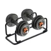 Ganchos trilhos pretos halteres pretos rack compacto durável armazenamento de barbell suporte de aço fortalecido para acessórios de ginástica de escritório domésticoHooks