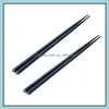 Chopsticks Flatware Kök Dining Bar Home Garden Black Chopstick Restaurang Hållbar japansk sushi Låg prislegering Kinesisk mat BK SALE