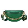 Dikke Ketting Ontwerp Taille Tas Lederen Kleine Fanny Pack vrouwelijke riem voor vrouwen Fashion Lady Schouder Crossbody Borst 220609