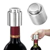 Bar Verktyg Rostfritt Stål Push Typ Vinflaska Stoppar Vakuum Seal Tätningspump Rödvin Cap Sealer Professionell Champagne Bottle Stoppers Cover