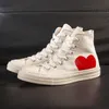 Mens Commes Des Garcons Play Chuck 1970s 소녀 용 캐주얼 신발 Tayler Vulcanized Sneakers Boy Skateboarding Womens 스케이트 크기 35-44 SX01