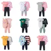 Set di abbigliamento Born Baby Girl Cute Cartoon Clothes Solid Climbing Suit Sleeve Pagliaccetto 33fla T2