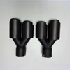 2 Pcs Exhaust Tip Muffler Pipe Auto Parts Car Universal Full Matte Carbon Fiber Stainless Steel Rear Diffuser Nozzles Tail