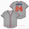 فيلم Vintage Baseball Proteys يرتدي خياطة 10 chipperjones 24 Deionsanders 23 DavidJustice All Sitched Away Treatable Sport Sale Jersey عالية الجودة