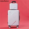 Nuovo set di valigie AbsPc Valigia da viaggio con borsa per cosmetici Pollici Carry Ons Trolley Donna Custodia rigida Trunk J220708 J220708