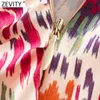 Zevity Women Totem Floral Print Bermuda Shorts Ladies Chic Side Zipper Bow Tied Casual Shorts Skirts Pantalone Cortos P1231 220527