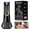 Trimmer du corps de l'aine électrique lavable pour les hommes Femmes Ball Rasoir Corps Douletteur Barbe toiletage Rechargeable Pubic T220718 T2207251248547