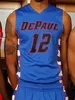 XFLSPCUSTOM Depaul Blue Demons College Basketball Jerseys Javon Freeman-Liberty David Jones Brandon Johnson Nick Ongenda Philmon Gebrewhit Tyon