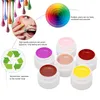 Kits d'art d'ongle 24/30 couleurs ensemble de pigments polonais colle Extension solide de constructeur de Gel UV avec une brosseKits d'ongles