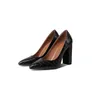 Dress Shoes Sexy Genuine Leather Women Pumps Metal Pointed Toe High Heels Woman Office Ladies Wedding Mujer 220318