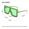 Sunglasses Women Oversized Square Diamond Men Fashion Rhinestone Sun Glasses Lady Designer Eyewear UV400 UnisexSunglassesSunglasses