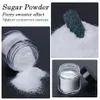 Nail Art Açúcar em pó preto em poeira branca Diy Art Pigment Glitter Laser Decoration Manicure