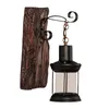 Wall Lamp Single Head Industrial Wood Sconce Light E27 Solid Base Rustic Lantern Art For Bar Restaurant Barn CorridorWall