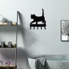 Cat #2 Kitten Key Rack Hanger - 6 inch brede metalen wandkunst