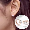 Hoop & Huggie Classic Zircon Earrings For Women Girls Luxury Diamond Elegant Style Wedding Engagement Party Fashion JewelryHoop