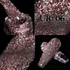 Nagelgel speelgoed 7 5 ml roze reflecterende glitter Poolse zilveren paarse pailletten weken UV-kunst manicuring 0328