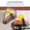 Cake plak container kaas doorzichtige plastic driehoek dessert cakes doos restaurant dessertkast