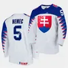 Kob Simon Nemec Ice Hockey Jersey Custom Vintage Slowak Extraliga HK Hokejovy Klub Nitra Jersey 2021 IIHF Weltmeisterschaftstrikot 2021 h