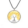 Colliers d'arbre de vie créative en pierre naturelle en cristal pendant collier dames fashion bijoux accessoires