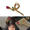 Frau Metall Rose Floral Haar Klaue Haarspangen Haarklammer Frauen Haar Clips Haarnadeln Kopfbedeckung Ornamente