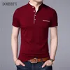 Summer Short Sleeve Polo Shirt Män vänder krage Fashion Casual Slim Hateble Solid Color Business Men S 5XL 220614