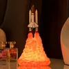 ナイトライトクリエイティブ3DプリントスペースシャトルランプUSB充電式ロケットライト愛好家ホームデコレーションナイト