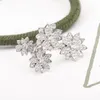 Pierścienie klastrowe modna jakość marka czysta 925 srebrna luksusowa luksusowa koniczyna dla kobiet Lotus cyrkony European Biżuteria