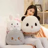 Cuddly Animals Pillow Soft Cartoon Cat Panda Bunny Head Round Plush Sleeping Decorare i bambini presenti J220704