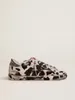 Sole Heel Dirty Shoes Designer Luxe Italiaanse Vintage Handgemaakte Super-Star LAB Sneakers in Cow Print Pony Leather en White XX Leather-130