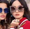 Sunglasses Retro Round Women Brand Designer Vintage Gradient Shades Luxury Rhinestone UV400 Oculos Feminino LentesSunglasses
