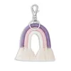 Portachiavi arcobaleno intrecciato per donna Boho Portachiavi fatto a mano Portachiavi Macrame Bag Charm Car Hanging Jewelry Regali 17 colori