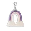 Portachiavi arcobaleno intrecciato per donna Boho Portachiavi fatto a mano Portachiavi Macrame Bag Charm Car Hanging Jewelry Regali 17 colori