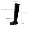 Frauen -Knöchelstiefel Ladies Schuhe auf der mittleren Kalb -Plattform weiche PU Leder Langstiefel Schuhe Frau Fashion Spring Winter 220813