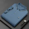 Men's Polos High End Brand Horse Logo Camisa bordada de lapela masculina Camiseta curta de manga curta 2022 Qualidade de verão Casual Wear Topmen's Men'smm