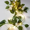 Dizeler Dize Işıkları Açık Led Yaprak Rattan Bakır Tel Mil Stili Kapalı Yatak Odası Pencere Noel Ağacı Dekorasyonu 1 Plled Stringsled