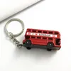 イギリス風のペンダント赤い電話ブース/ロンドンバス/メールボックスモデル3Dキーリングキーチェーン用贈り物