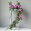 Uma videira de rosa de seda videira de 145 cm de comprimento artificial Camellia peony rattan para a porta de lareira decoração floral decoração