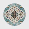 Carpets Retro Round Carpet For Living Room Big Ethnic Style Bedroom Area Rugs Computer Chair Anti Slip Rug Vintage Floral Floor Ma2752592