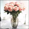 Decoratieve bloemen kransen feestelijke feestbenodigdheden Home Garden ll Fresh Rose Real Touch Artificial Roses Decorations Dhkyc