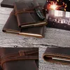 Not Defteri Vintage Cowhide Defter Kapağı Sabit Sayfa Deri Günlüğü A5 A6 Değiştirilebilir Çoklu Ekleme Yaratıcı Hediyeler