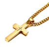 Pendant Necklaces Cross For Men Stainless Steel Our Father Crucifix Free Box Chian Link Male Jewelry