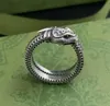 Bant Yüzük Mektubu G Homme Moda Erkek Kadın Elmas Moissanite Engagementci Orijinal Ambalaj 925 Gümüş Yılan Yüzüğü Retro Old Ring Yap